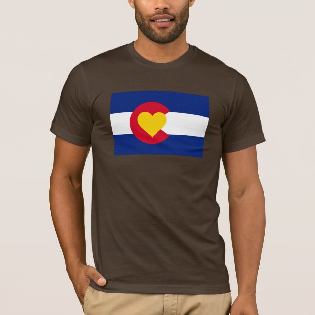 T-shirt de drapeau d'amour du Colorado (Devant)