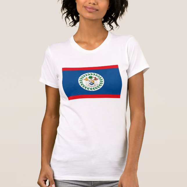 T-shirt de drapeau de Belize (Devant)