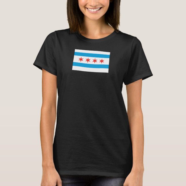 T-shirt de drapeau de Chicago (Devant)