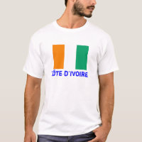 T-shirt de drapeau de COTE D'IVOIRE*-