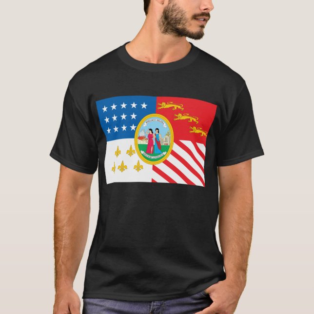 T-shirt de drapeau de Detroit (Devant)