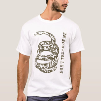 T-shirt de drapeau de Gadsen (brun)