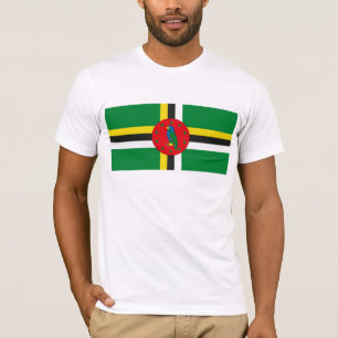 T-shirt de drapeau de la Dominique