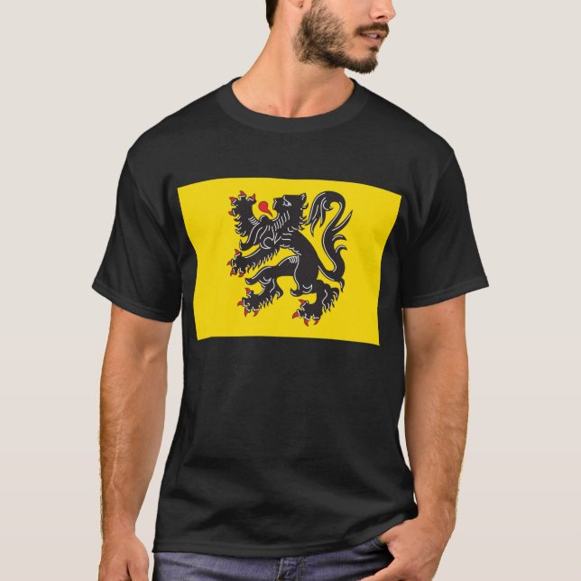 T-shirt de drapeau de la Flandre (Devant)