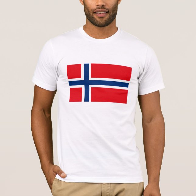 T-shirt de drapeau de la Norvège (Devant)