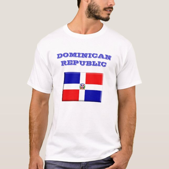 T-shirt de drapeau de la République Dominicaine (Devant)