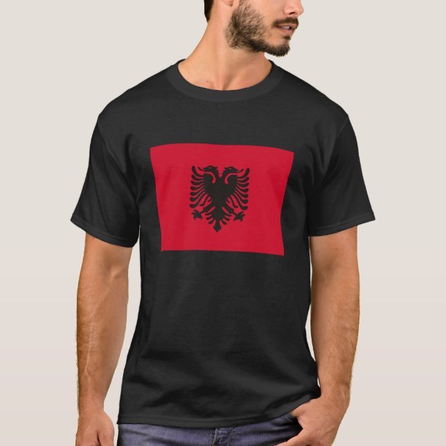 T-shirt de drapeau de l'Albanie (Devant)