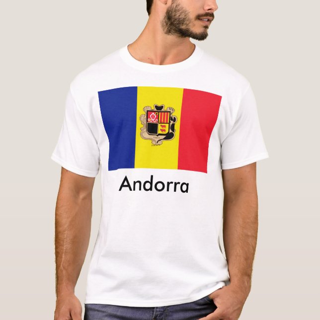 T-shirt de drapeau de l'Andorre (Devant)