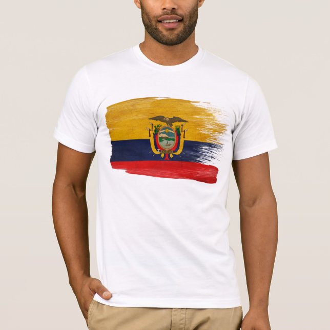 T-shirt de drapeau de l'Equateur (Devant)