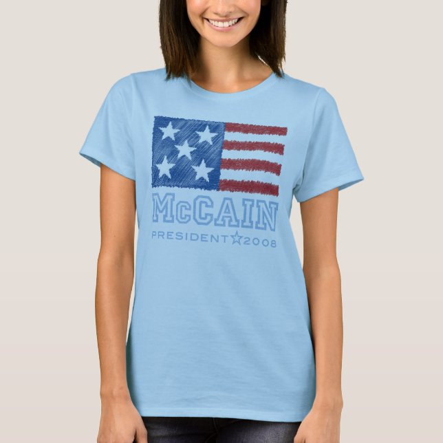 T-shirt de drapeau de McCAIN (Devant)
