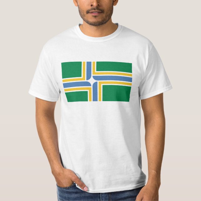 T-shirt de drapeau de Portland Orégon (Devant)