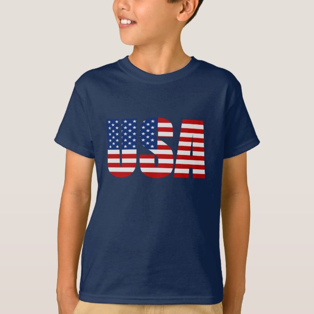 T-shirt de drapeau des Etats-Unis (Devant)