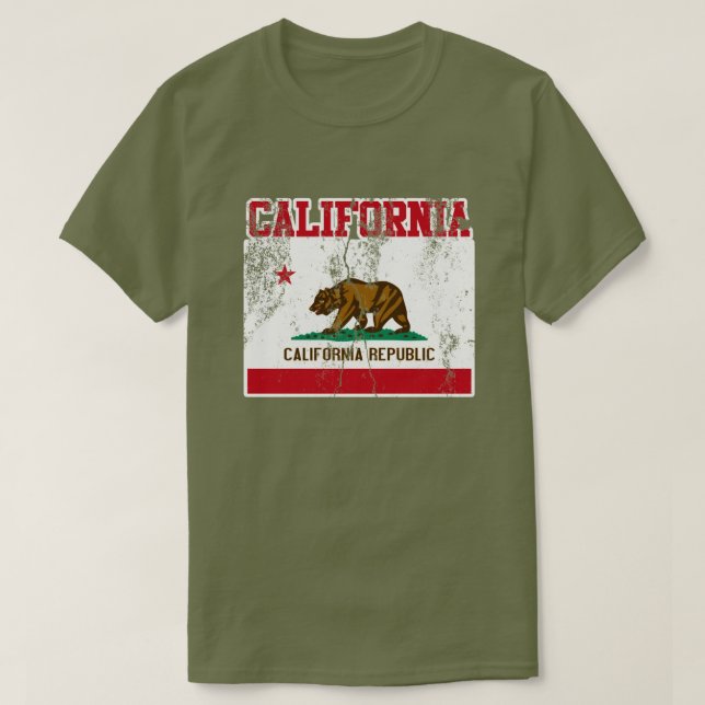 T-shirt de drapeau d'état de la Californie (Design devant)