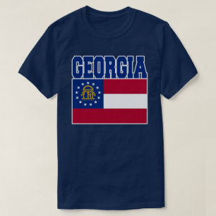 T-shirt de drapeau d'état de la Géorgie