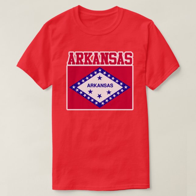 T-shirt de drapeau d'état de l'Arkansas (Design devant)