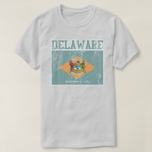 T-shirt de drapeau d'état du Delaware (affligé)