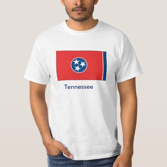 T-shirt de drapeau d'état du Tennessee (Devant)