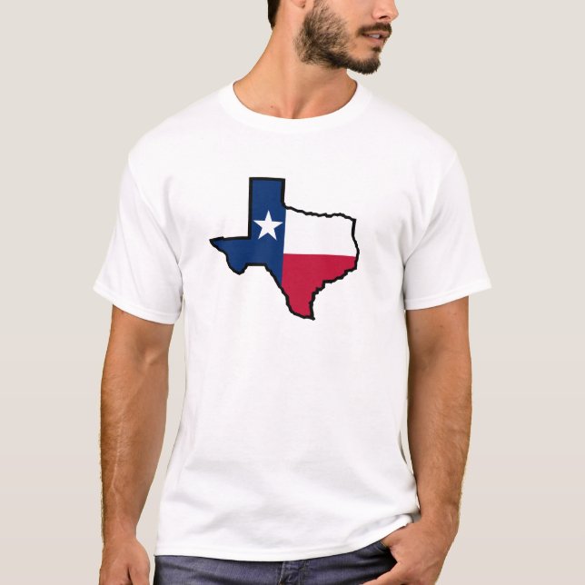 T-shirt de drapeau d'état du Texas (Devant)