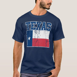 T-shirt de drapeau d'état du Texas (affligé)