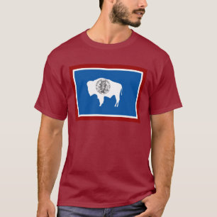 T-shirt de drapeau d'état du Wyoming