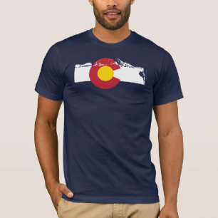 T-shirt de drapeau du Colorado - montée de roche