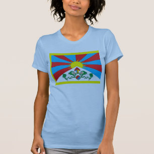 T-shirt de drapeau du Thibet