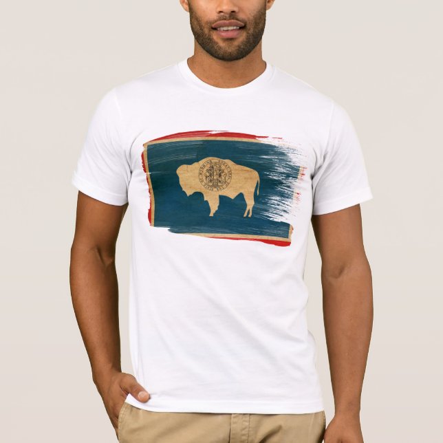T-shirt de drapeau du Wyoming (Devant)