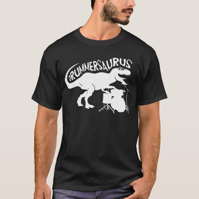 T-shirt de Drummersaurus Rex pour le tambour et le (Devant)