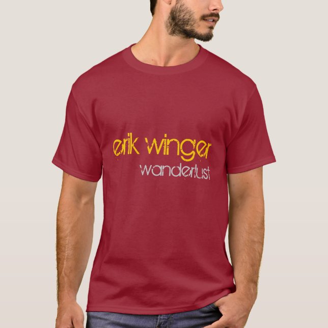 T-shirt de "envie de voyager" d'ailier d'Erik - (Devant)