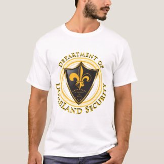 T-shirt de fan de noir et d'or de sécurité de