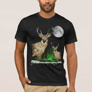 T-shirt de faune d'art de cerfs communs