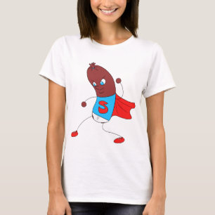 T-shirt de femelle d'homme de salami
