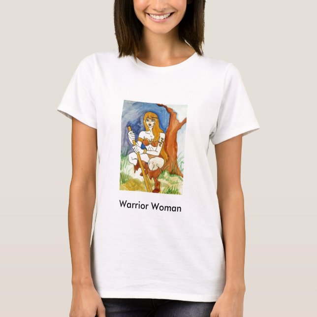 T-shirt de femme de guerrier (Devant)