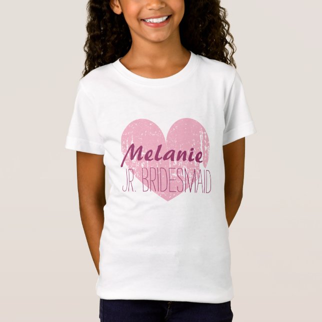T-shirt de femme de ménage junior personnalisée po (Devant)