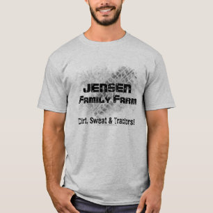 T-shirt de ferme de famille avec la voie de