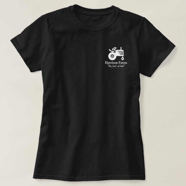 T-shirt de ferme de famille avec le logo (Design devant)