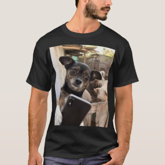 T-shirt de ferme drôle de Chihuahua selfie