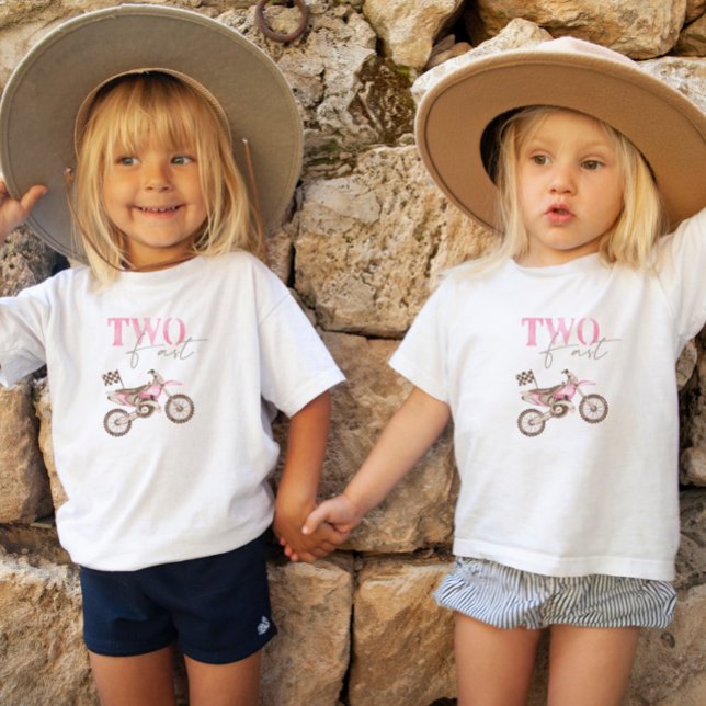 T-shirt de fête d'anniversaire TWO Fast rose pour  (Créateur téléchargé)