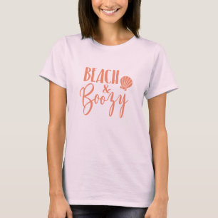 T-Shirt de fête de bachelorette plage et boisson "