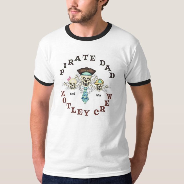 T-shirt de fête des pères de pirate (Devant)