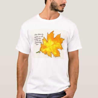 T-shirt de feuille de nature de citation de John