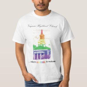 T-shirt de fierté d'église de Virginie-Montagne