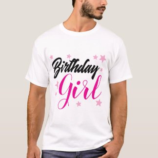 T-shirt de fille d'anniversaire