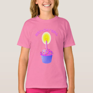 T-shirt de fille d'anniversaire