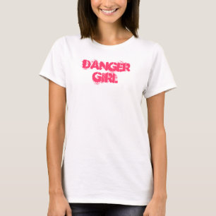 T-shirt de fille de danger