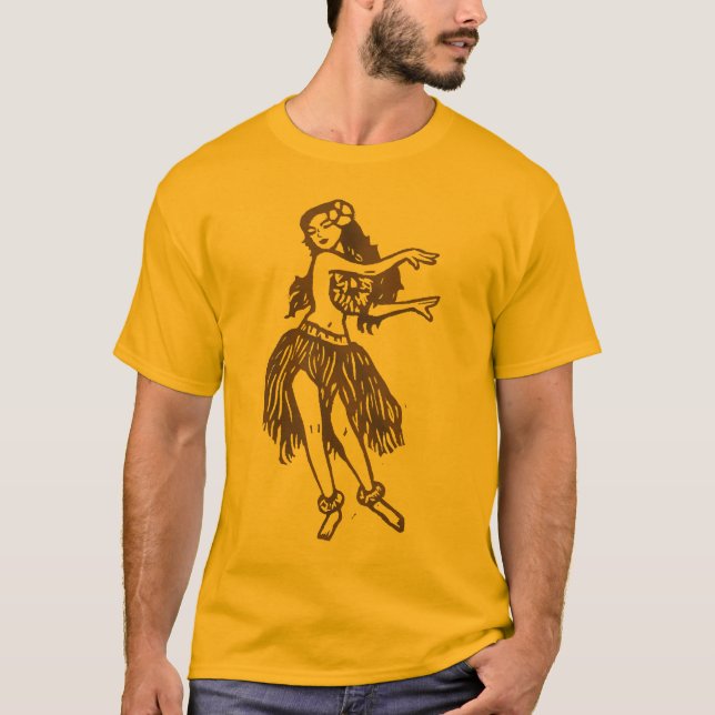 T-shirt de fille de danse polynésienne (Devant)