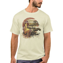 T-shirt de fille de geisha