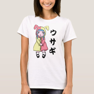 T-shirt de fille de Kawaii Usagi