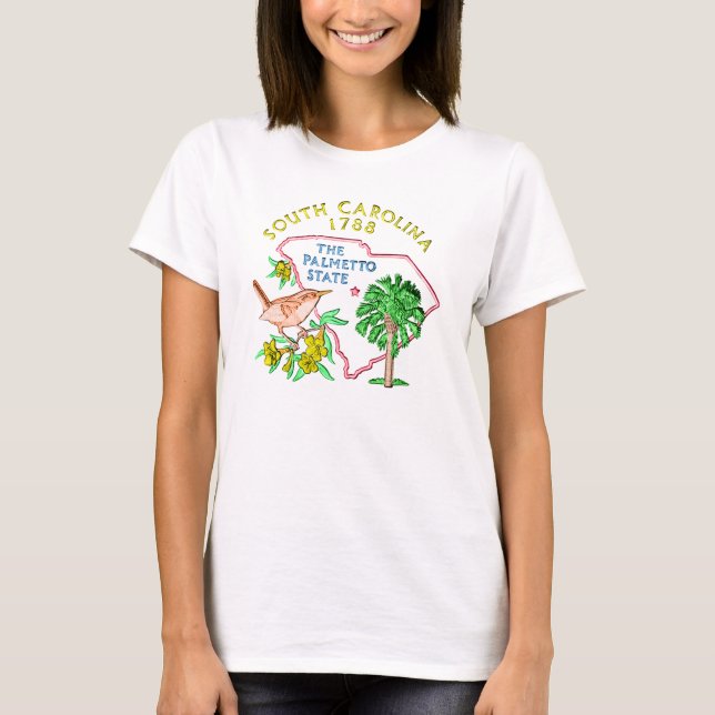T-shirt de fille de la Caroline du Sud (Devant)