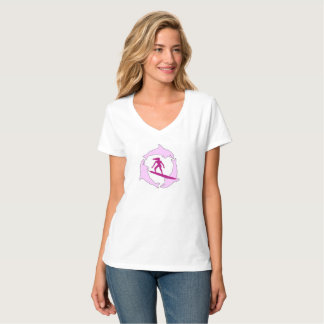 T-shirt de fille de surfer